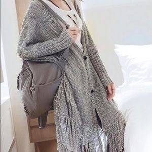 Winter Boho Fringe Sweater